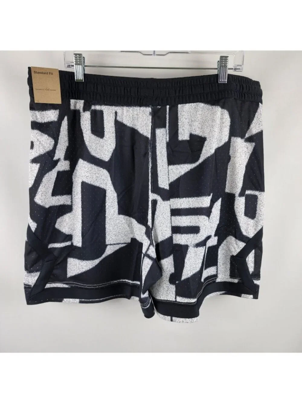 Nike Jordan Shorts Mens XXL Black White Mesh Diamond Short FV8630-010 NWT